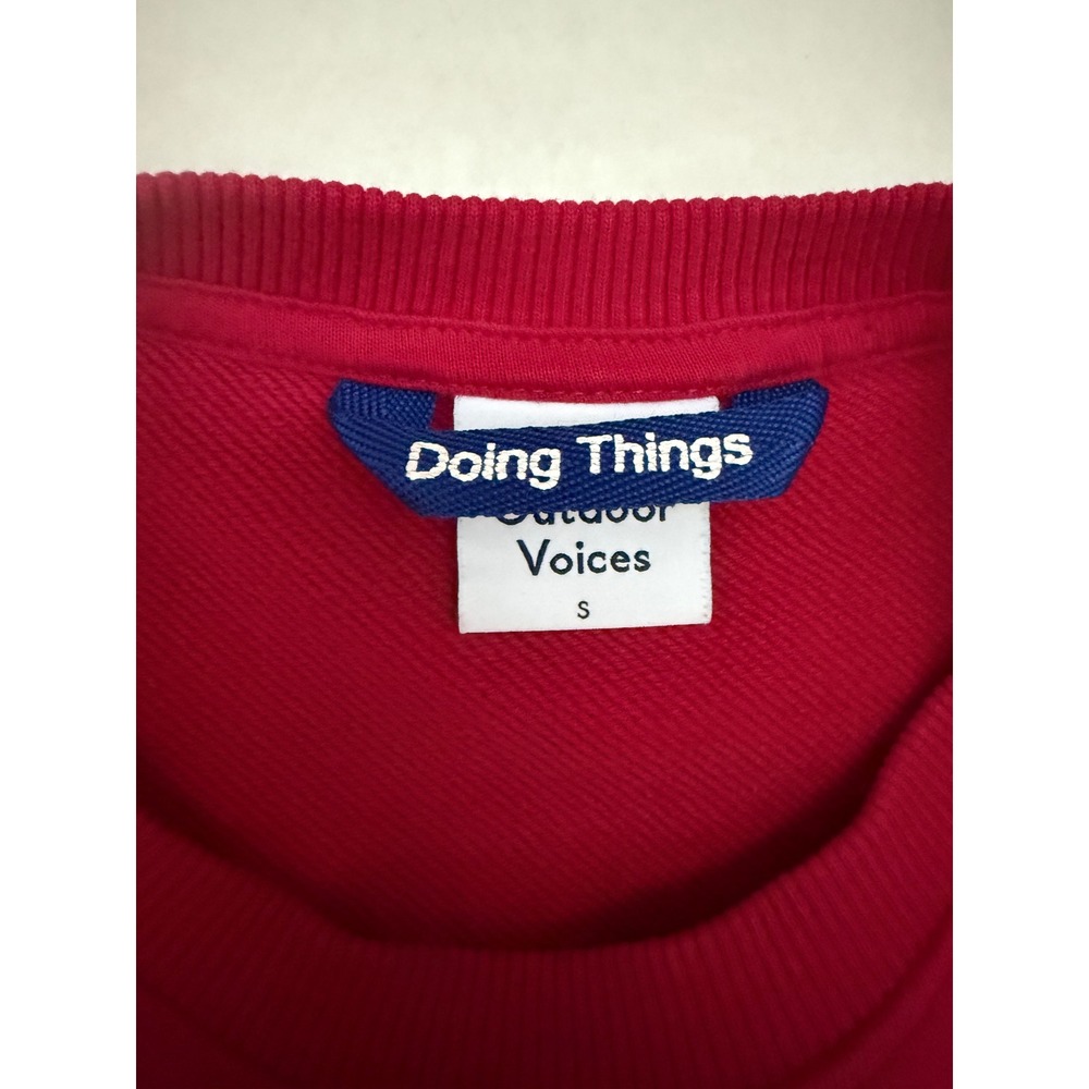 Outdoor Voices Doing Things Heart Graphic Sweatshirt Red Small - Picture 3 of 5